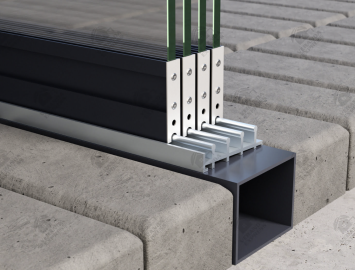 Aluminium Fundering Koker 100x50 Antraciet